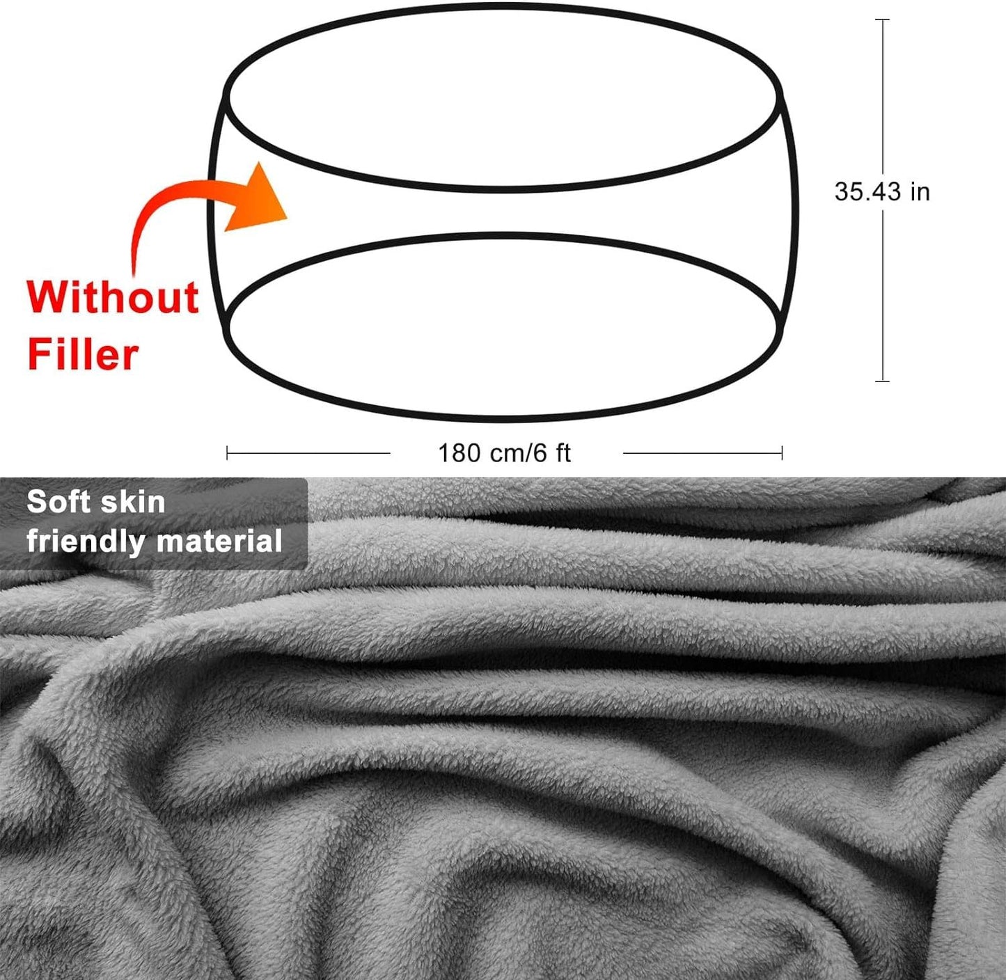 Plush velvet bean bag cover that transforms your space with soft, modern luxury