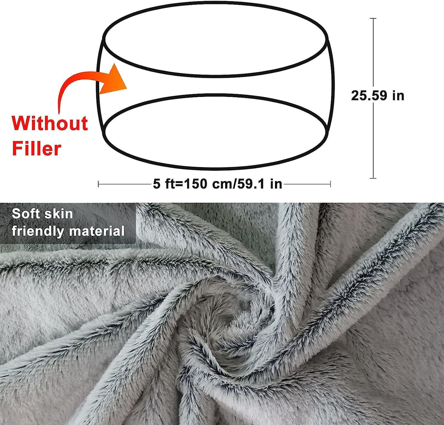 Plush velvet bean bag cover that transforms your space with soft, modern luxury