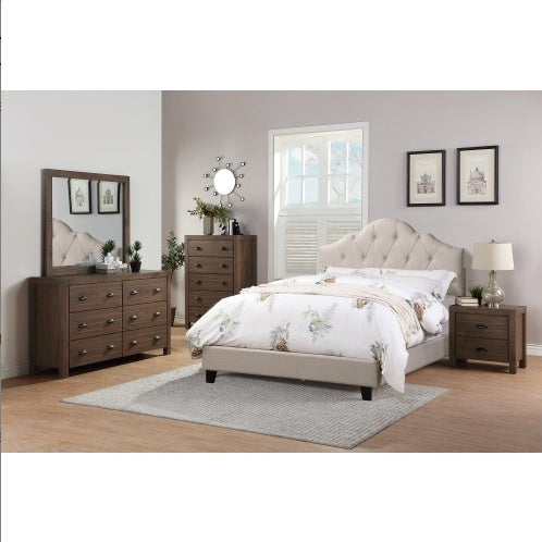 Contemporary Tufted Upholstered Queen Bedframe