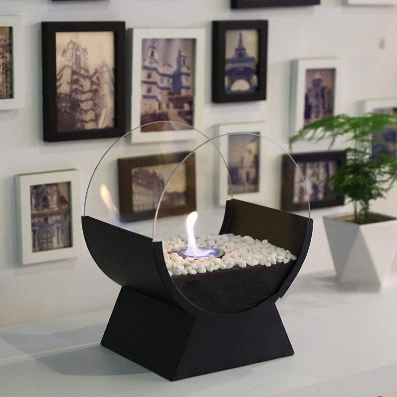 Modern portable fireplace that adds warmth and contemporary elegance to any setting