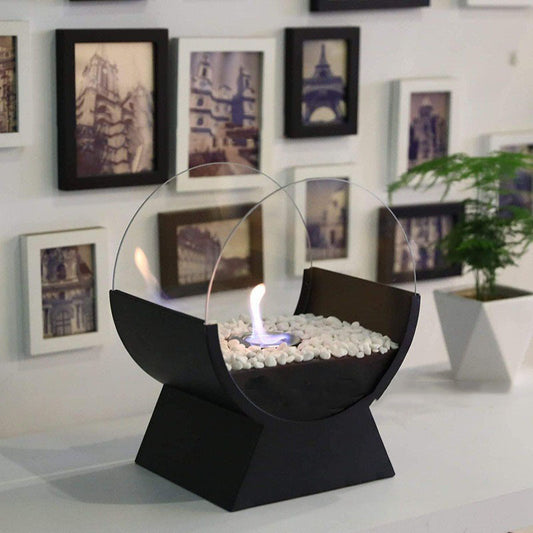 Modern portable fireplace that adds warmth and contemporary elegance to any setting