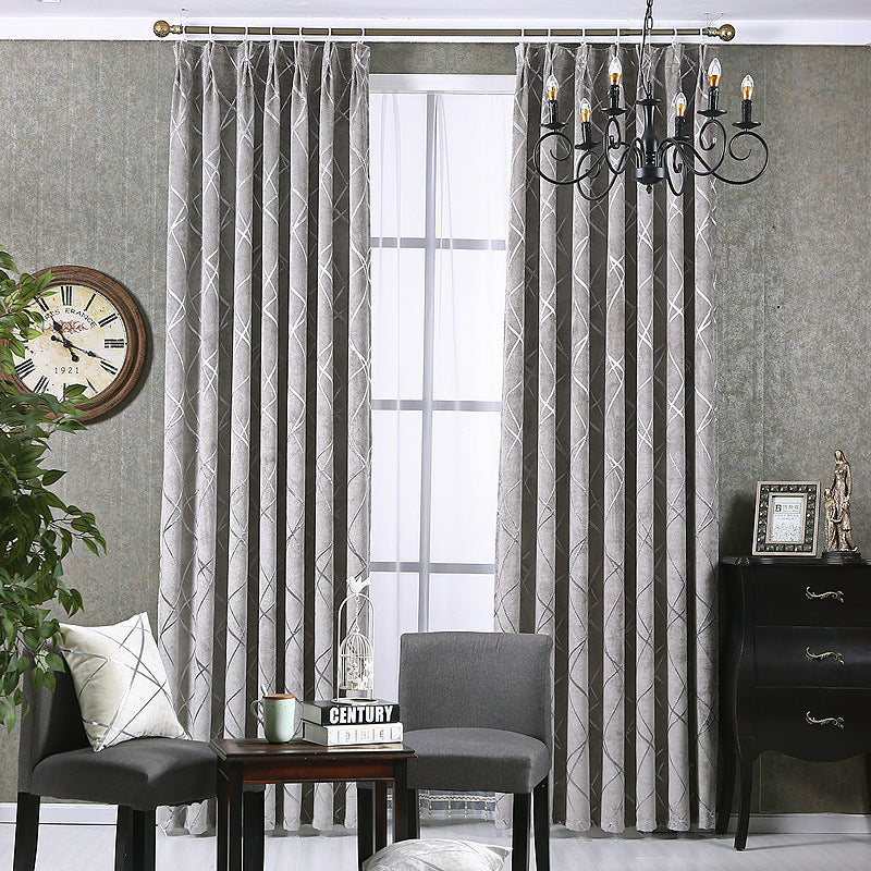 Elegant chenille blackout curtains that blend modern simplicity with light luxury style