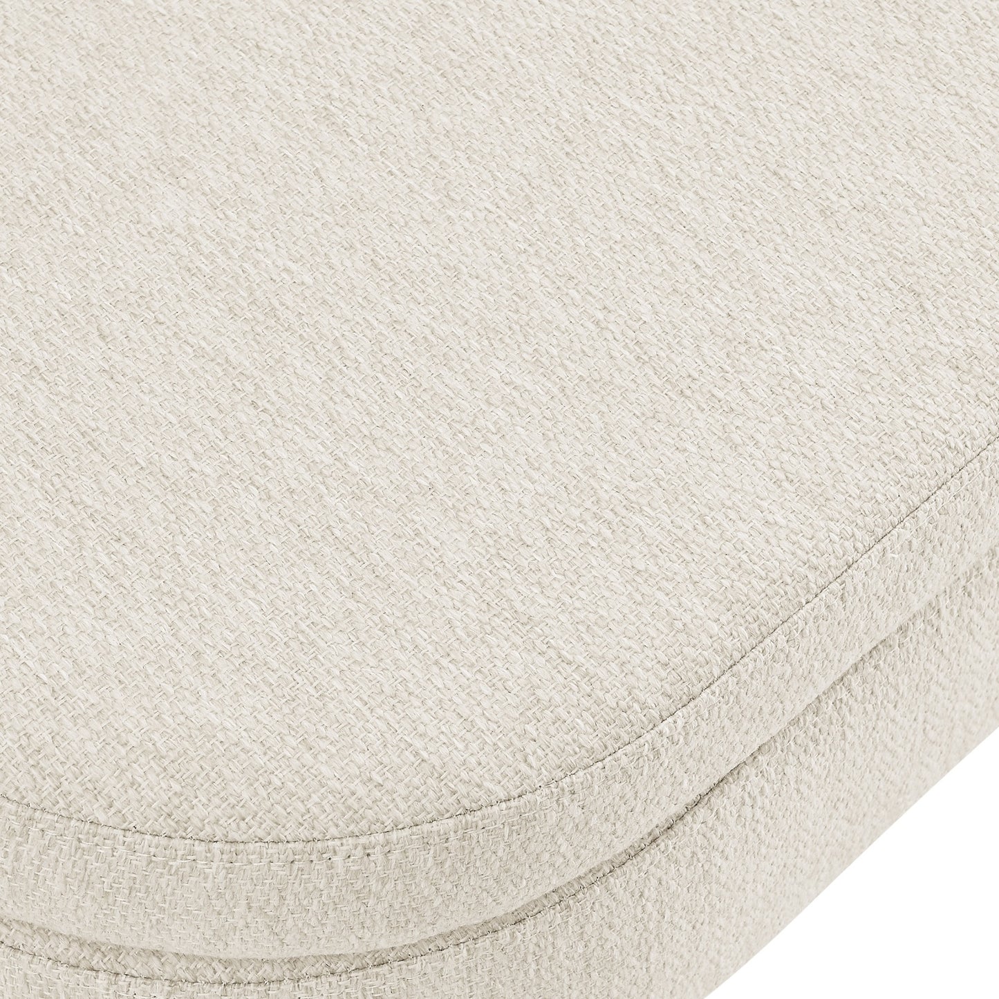 An elegant oval ottoman with hidden storage, crafted for timeless function and refined style