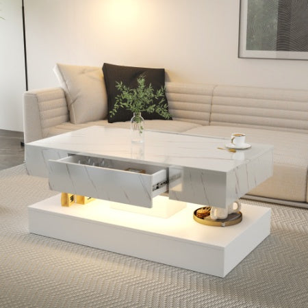 Modern LED coffee table that brings contemporary flair and luminous elegance to your living room