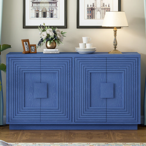 Solid wood cabinet with four-sided design, crafted for enduring beauty and modern sophistication