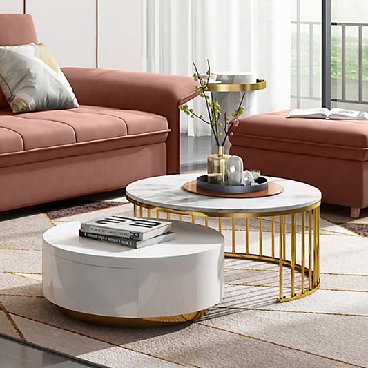 Round Marble Coffee Table with Modern Elegance