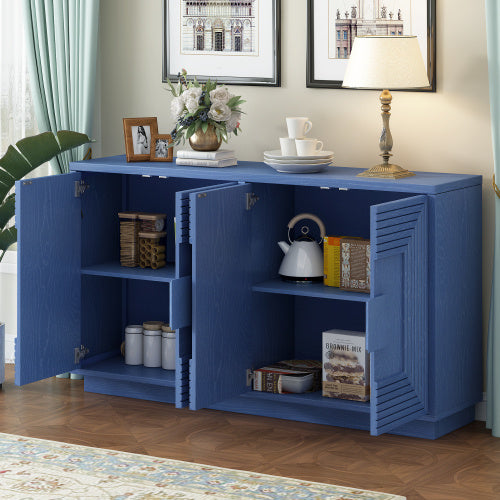 Solid wood cabinet with four-sided design, crafted for enduring beauty and modern sophistication