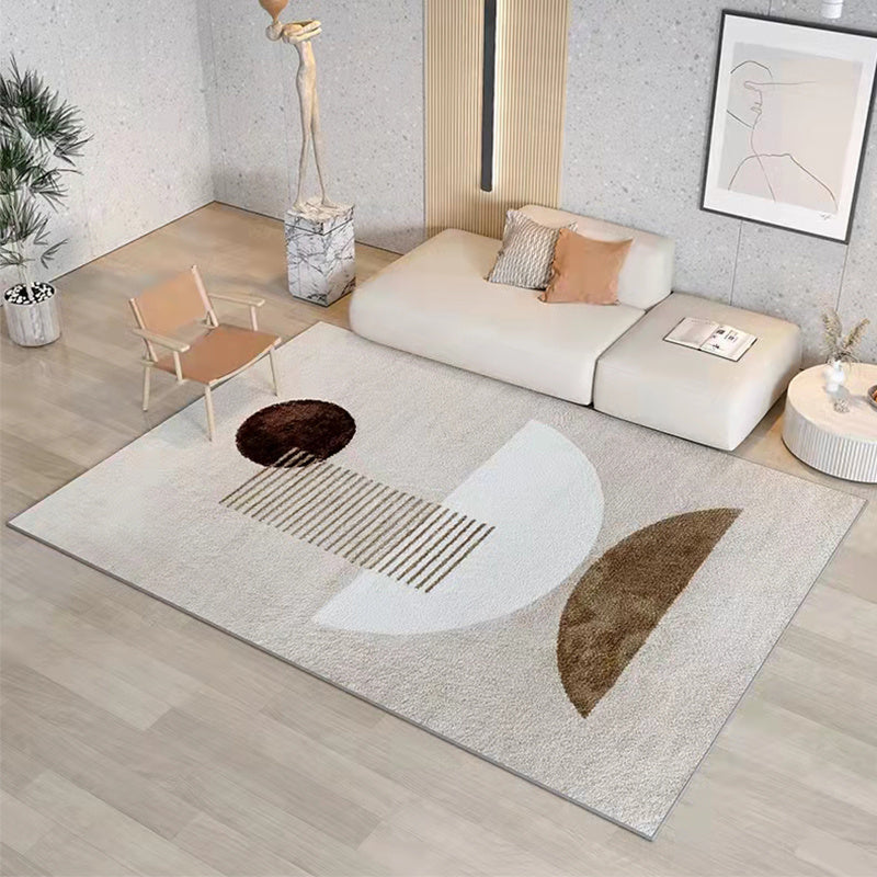 Statement rug that blends modern elegance with cozy sophistication