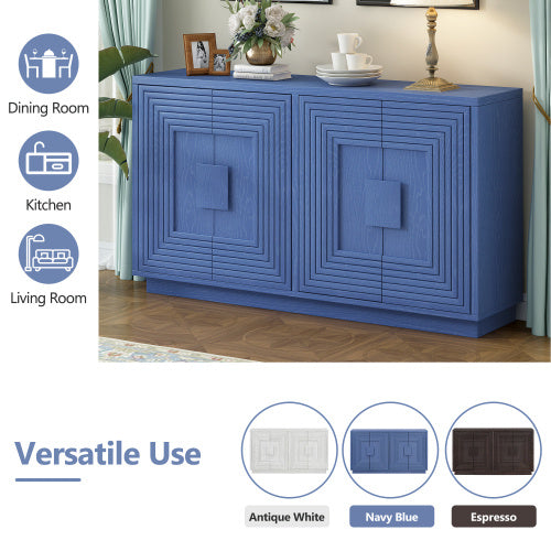 Solid wood cabinet with four-sided design, crafted for enduring beauty and modern sophistication