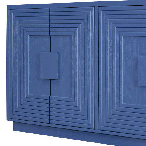 Solid wood cabinet with four-sided design, crafted for enduring beauty and modern sophistication