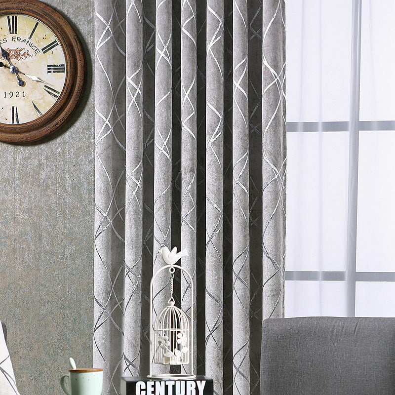 Elegant chenille blackout curtains that blend modern simplicity with light luxury style