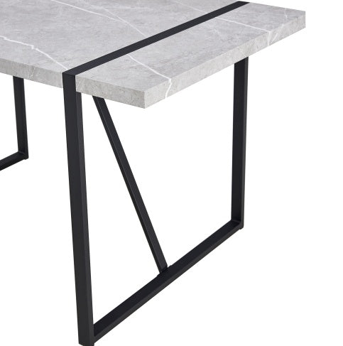 Sleek 55-inch dining table designed for modern spaces, blending minimalist elegance with everyday functionality